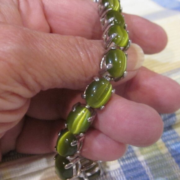 Avon Jewelry - Vintage Avon Green Tennis Bracelet